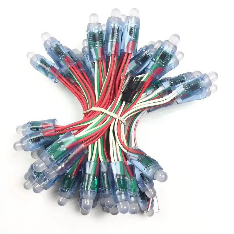 US $115.44 1000pcs 12mm WS2811 2811 IC Full Color Pixel LED Module Light DC 5V Waterproof IP68 RGB Color Digital LED Pixel Light Wholesale