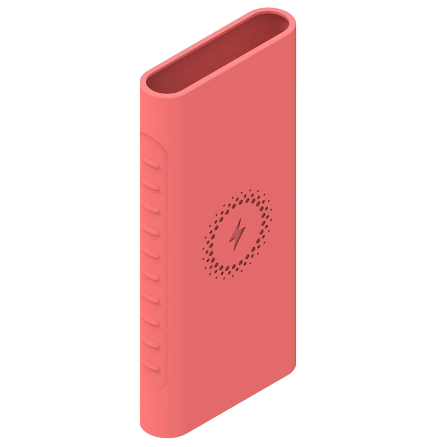 Модный нескользящий мягкий силиконовый защитный чехол для Xiaomi Mi PLM11ZM Беспроводной внешний аккумулятор 10000 мАч - Цвет: Pink