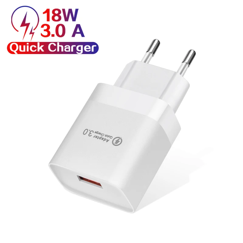 18W Charger Quick Charge QC3.0 For Xiaomi Charger Fast Charger Huawei P30 P40 Pro Samsung A51 Charger Adapter Type C Micro Cable 65 watt usb c charger Chargers