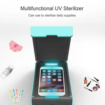 

Portable UV Box Face Cover Daily Supplies Multi-functional Phone Charge Aromatherapy for Office and Travel