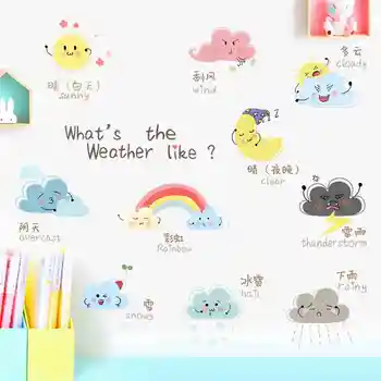 

Diy Weather Stickers Carton Pattern For Nursery Room Wall Sticker For Kids Rooms Children 's Room Cartoon Wall Decals Mural