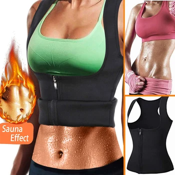 

EXTREME Black Shapewear slimming thermo cami slim belt Neoprene body shaper Vest Sweat Sauna waist trainer corset Top *USPS*