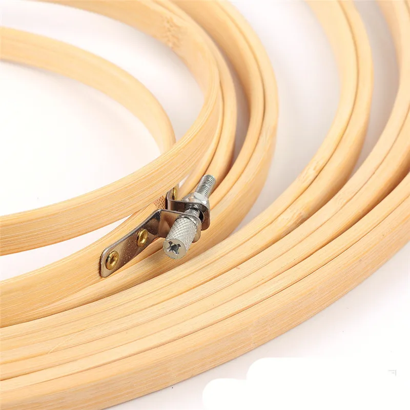 1Pcs 40cm Wooden Frame Hoop Circle Embroidery Round Machine Bamboo For Cross Stitch Hand DIY Household Craft Sewing Needwork