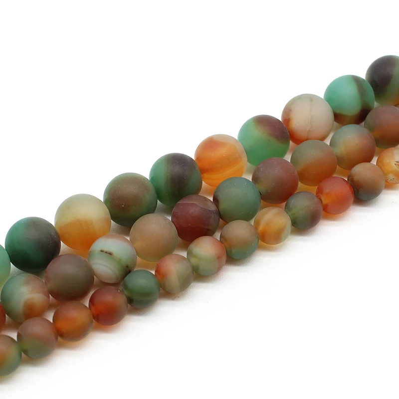 

Multicolor Matte Peacock Agates Stone Beads Round Loose Bead For DIY Bracelet Jewelry Makings Supplies 1strand/lot 4 6 8 10 12mm