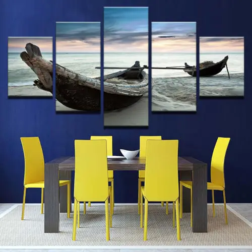 Preise Modulare Leinwand HD Drucke Poster Wohnkultur Wand Kunst Bilder 5 Stück Natur Kunst Landschaft Landschaft Gemälde Rahmen Pudcoco