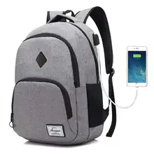 Рюкзак для колледжа ноутбука Водонепроницаемый легкий минимализм с usb-портом для зарядки Бизнес школьная сумка для путешествий, рюкзак