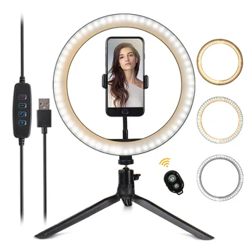 

Professional LED Selfie Ring Light With Tripod Photographic Lighting Light Ring With Tripod For Cell Phone Selfie Lamp Ring