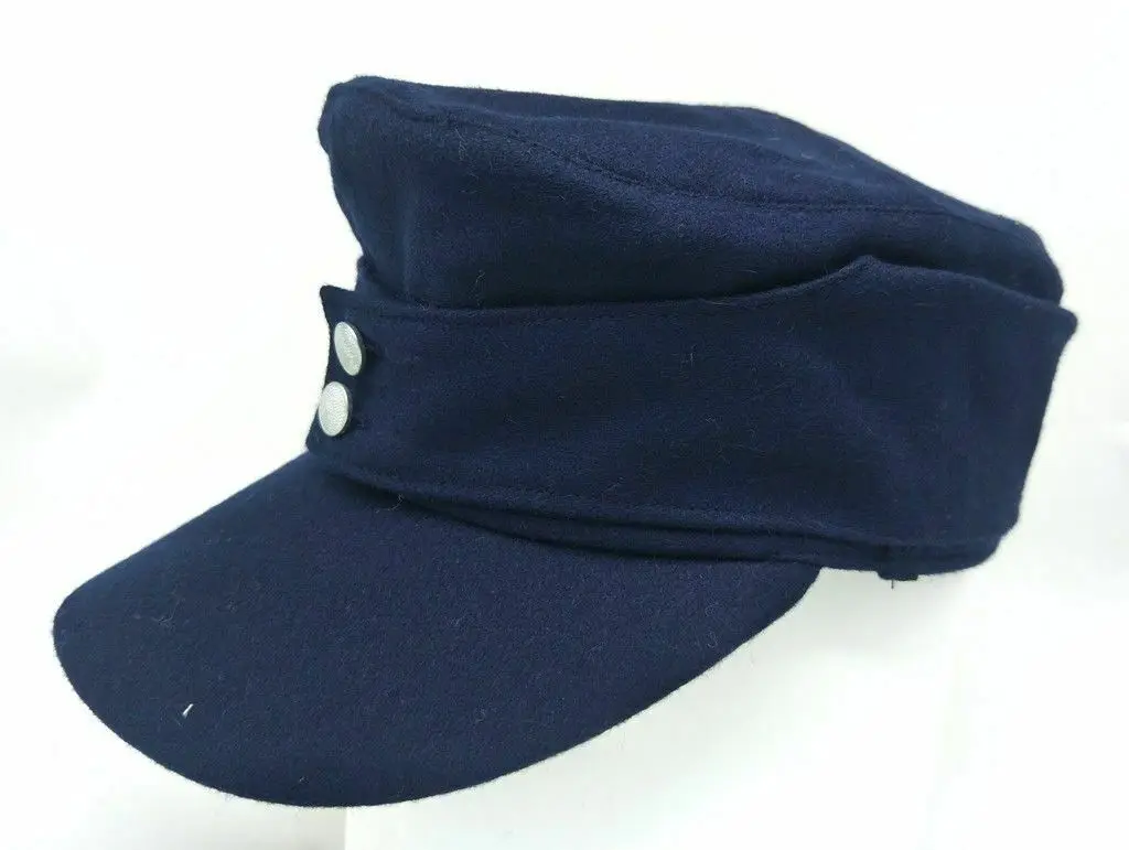 WWII GERMAN AIR FORCE WH M43 PANZER BLUE WOOL FIELD CAP MILITARY HAT | Спорт и развлечения