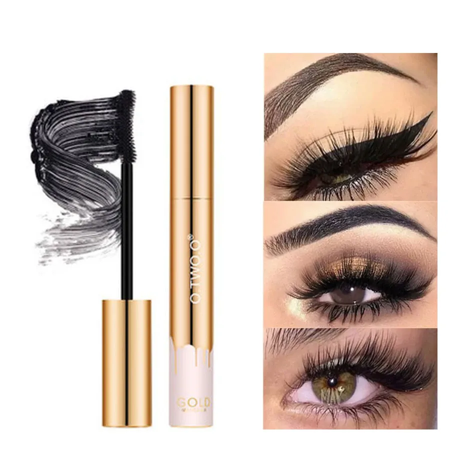 

3D Mascara Thick Long Curling Eyelash Paste Eye lash Extension Cosmetic Lengthening Quick Dry Silk Fiber Mascara Eyes Makeup