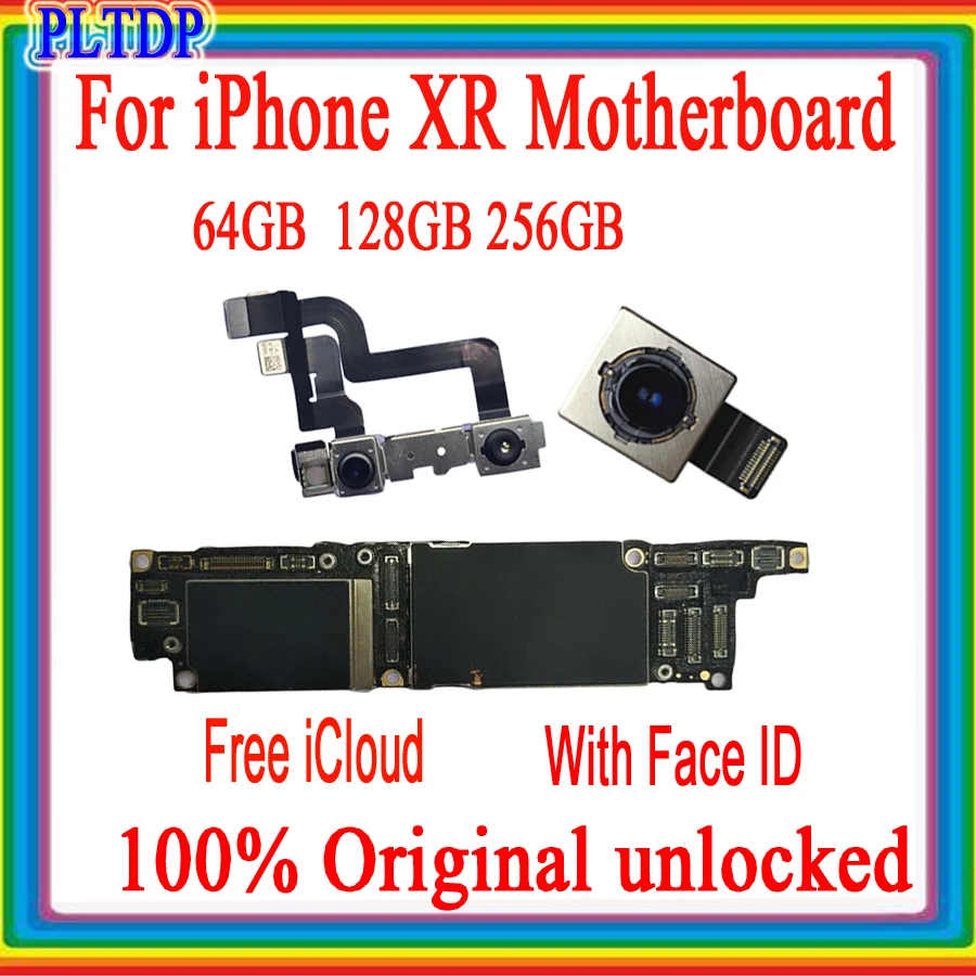 Для iphone XR материнская плата с/без лица ID разблокированная логическая плата XR оригинальная плата 64 Гб/128 ГБ/256 ГБ