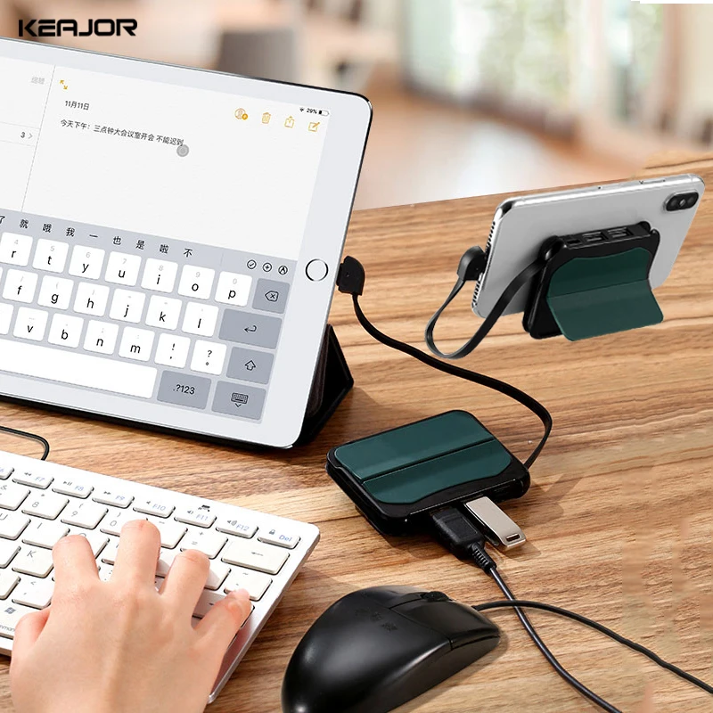 4 в 1 OTG адаптер для Iphone Ipad конвертер двойной USB 3 0 Порт кабель Lightning кардридер