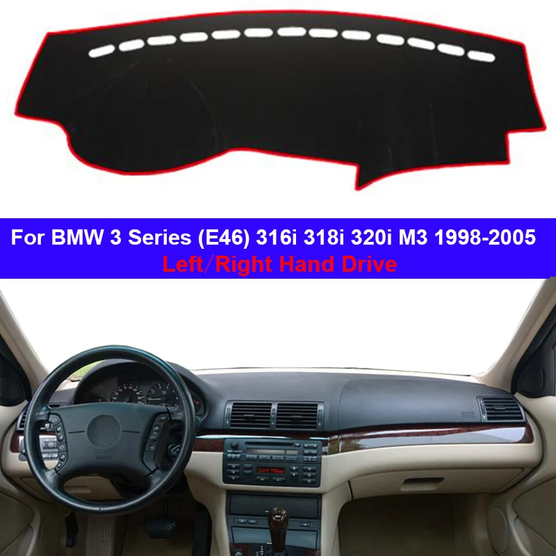 

Car Dashboard Cover Dashmat Carpet Dash Mat 2 Layers For BMW 3 Series E46 316i 318i 320i M3 1998- 2000 2001 2002 2003 2004 2005