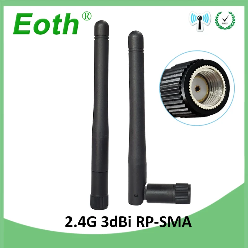 

2pcs 2.4GHz antenna RP-SMA Connector 3dBi WiFi Antenna 2.4G antena wi fi antenne Aerial waterproof for wi-fi Wireless Router