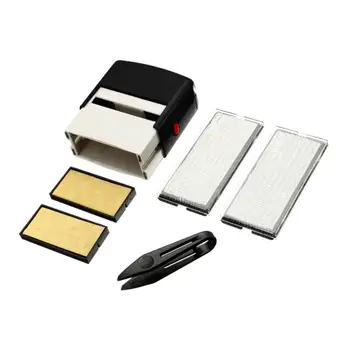 

VIVIDCRAFT Self Inking Stamp Set Custom Personalised DIY with Name Business Address Printing Tweezers Number Kit Rubber Sta V0V0