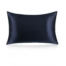 Mansphil 100 Pure Silk Pillowcase Chinese Mulberry 19 Momme Luxury Standard Queen Size with Hidden Zipper 1 Piece