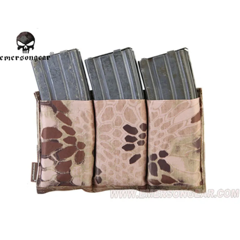 HLD Emersongear Emerson, тройной подсумок, 5,56, подсумок, Molle, лямки, открытый верх, нейлоновая, тактическая, поясная сумка, портативный, подсумок - Цвет: HLD