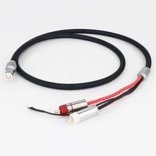 

New Preffair OFC Silver Plated With shielding RCA 5 pin DIN XLR U spade plug Audio Phono Tonearm Cable with Ground Wire