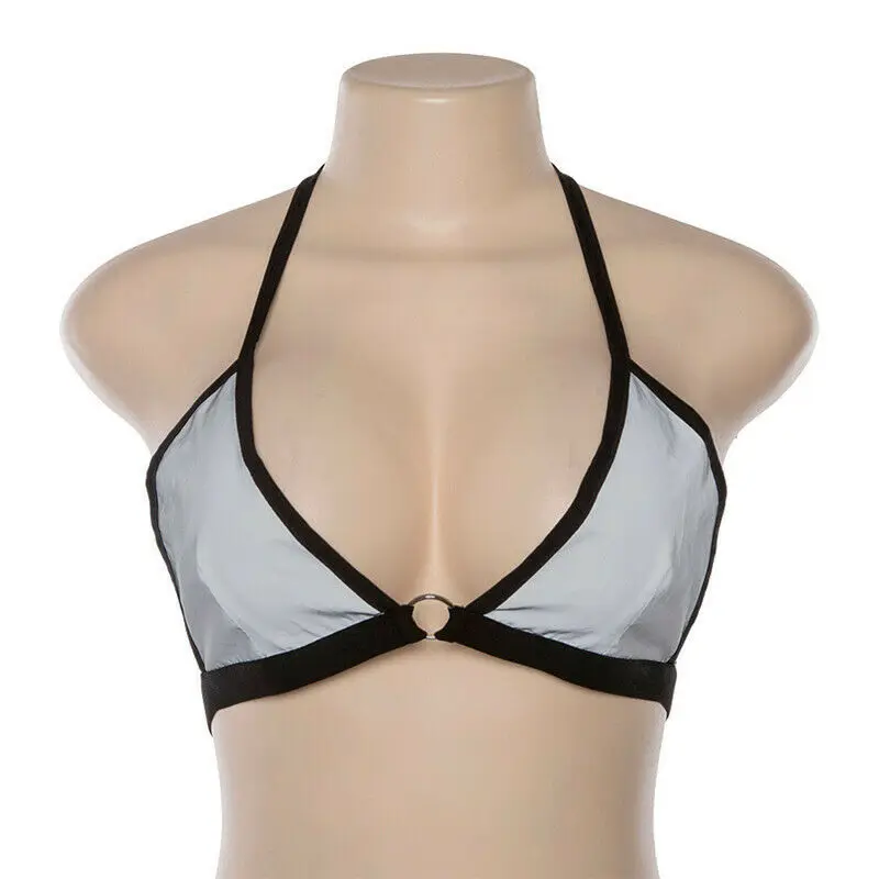 Sexy Slim Crop Top Women Gray Reflective Bra Summer Ladies Fashion Casual Tank | Женская одежда