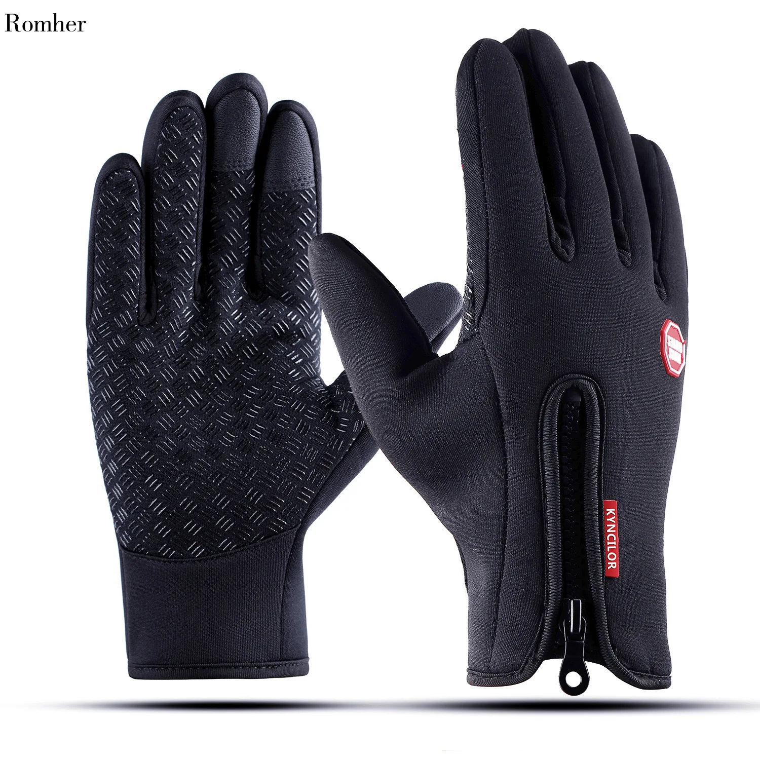 

Romher 2020 Winter Use Explosion Models Outdoor Winter Golf Bike Sports in Touch-Screen Warm Gloves Climbing Ski Nan Nv Gloves
