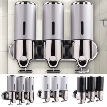 

Stainless Steel Elegant Wall-mounted Soap Dispenser Pump Lotion Double Soap Dispense 1500ml Mural Shampoo For Bathroom