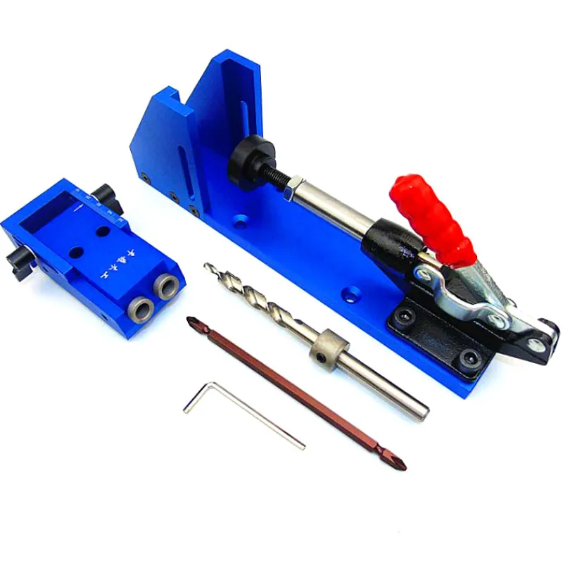 

Pro Pocket 2 Hole Jig Joinery Drilling System Kit Professional Woodworking Tool