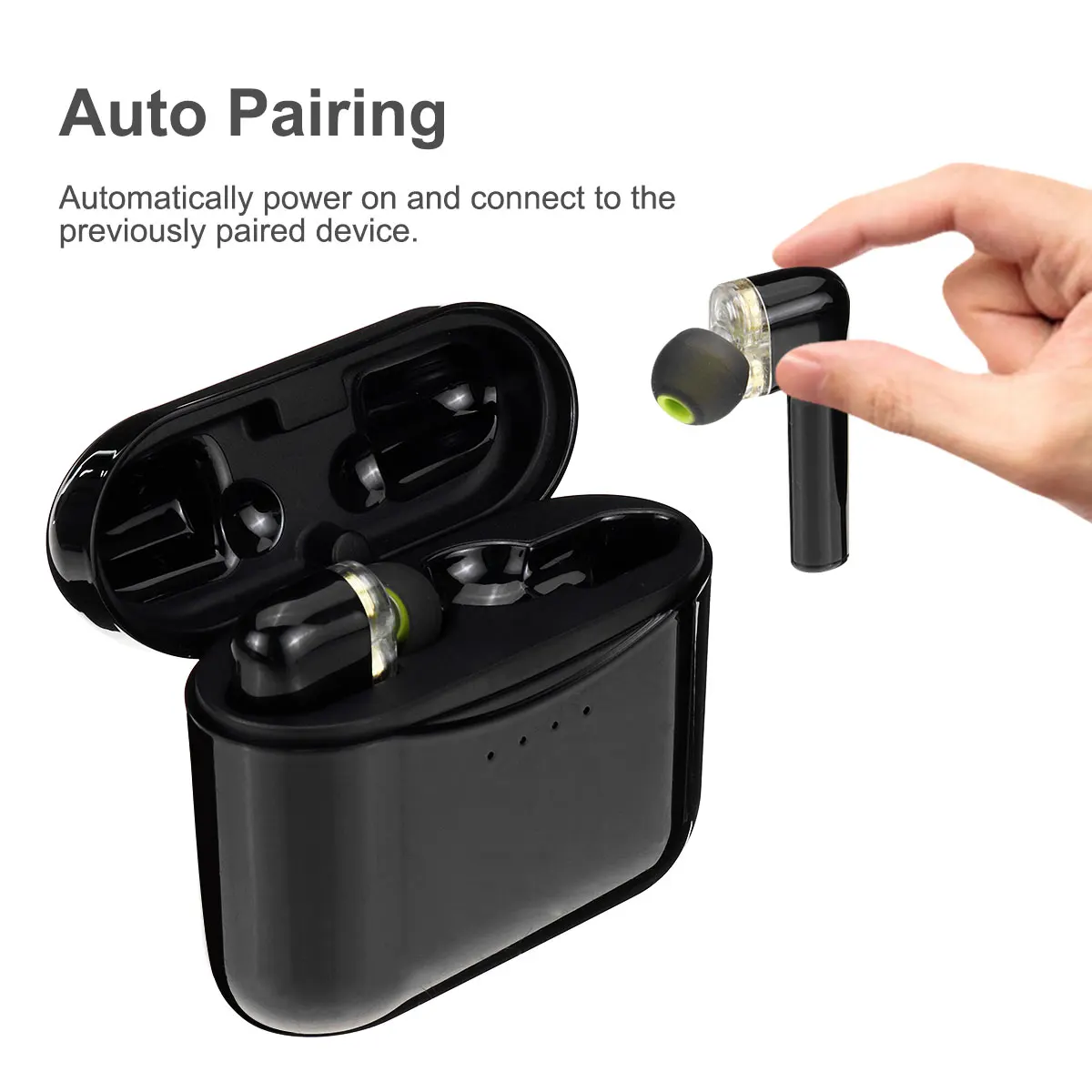 Dual Dynamic Drive TWS bluetooth 5.0 Earphone IPX6 Waterproof Auto Pairing Smart Touch Headset Ture Wireless Earbud with MIC