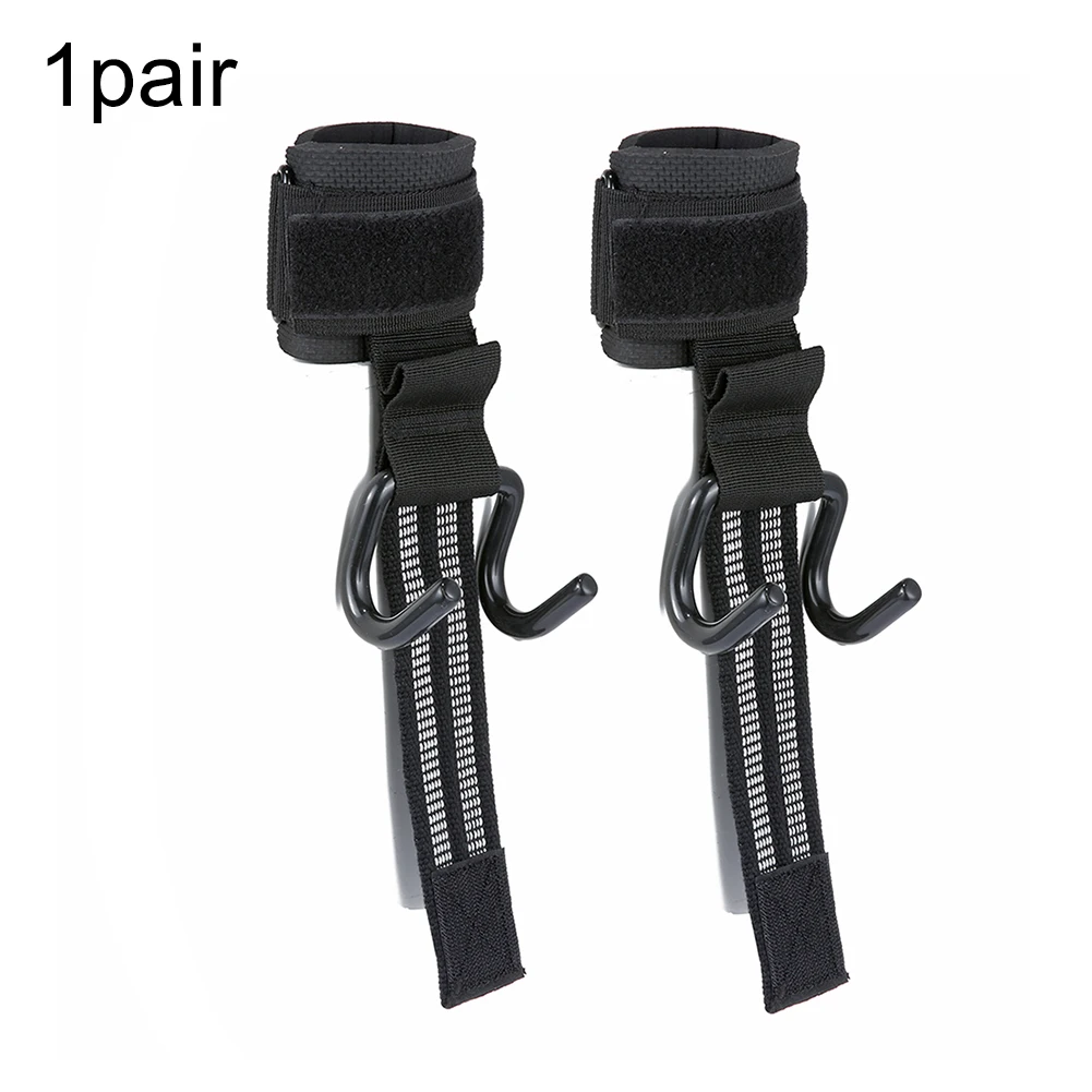 1pair 2 шт. подтягивающие тренировочные ремни для фитнеса, тяжелая атлетика, крюк, тренировочные Захваты в тренажерном зале, ремни для поддержки запястья, вес s, силовой крюк для тяжелой атлетики - Цвет: 1pair