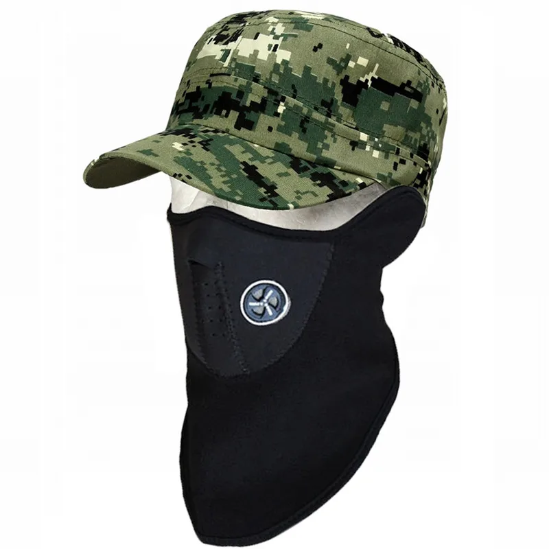 Hat and Mask Уличная Мужская охотничья Кепка Snapback кепки с полосками Casquette камуфляжная кепка Военная армейская тактическая остроконечная Спортивная Кепка для кемпинга пешего туризма - Цвет: Hat and Mask