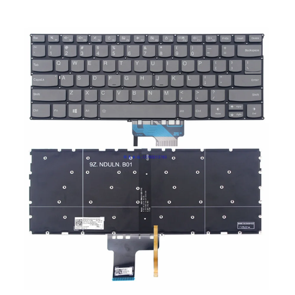 Teclado para Computador Notebook Lenovo Visual 700013 Ideapad 320s-13ikb com Iluminação de Fundo 720s Novo - Imagem 2