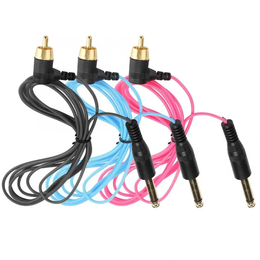 Татуировка питания под прямым углом шнур для татуировочной машинки RCA кабель Линия соединитель татуировки машина питания аксессуар