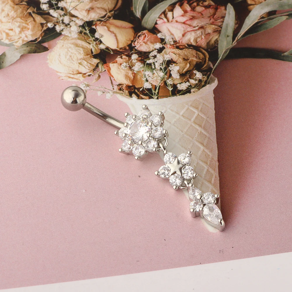 Cute Dangle Belly Ring Pack 14G Navel Piercing Bulk Sexy Belly Ring Set Belly Button Ring Lot Pircing Ombligo Jewelry