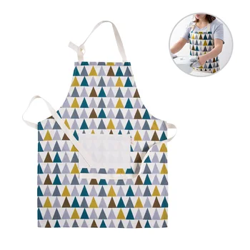 

Cotton Linen Apron Printed Dirt Proof Japanese Style Oilproof Apron Kitchen Reusable Fashion Cooking Household Apron