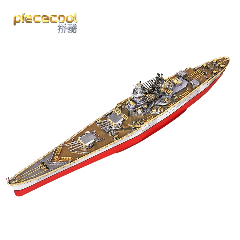 piececool P157-RS RICHELIEU BATTLESHIP 3D Metal assembly model Jigsaw puzzle 300 parts 3 sheets Military collection Tabletop or | Игрушки и