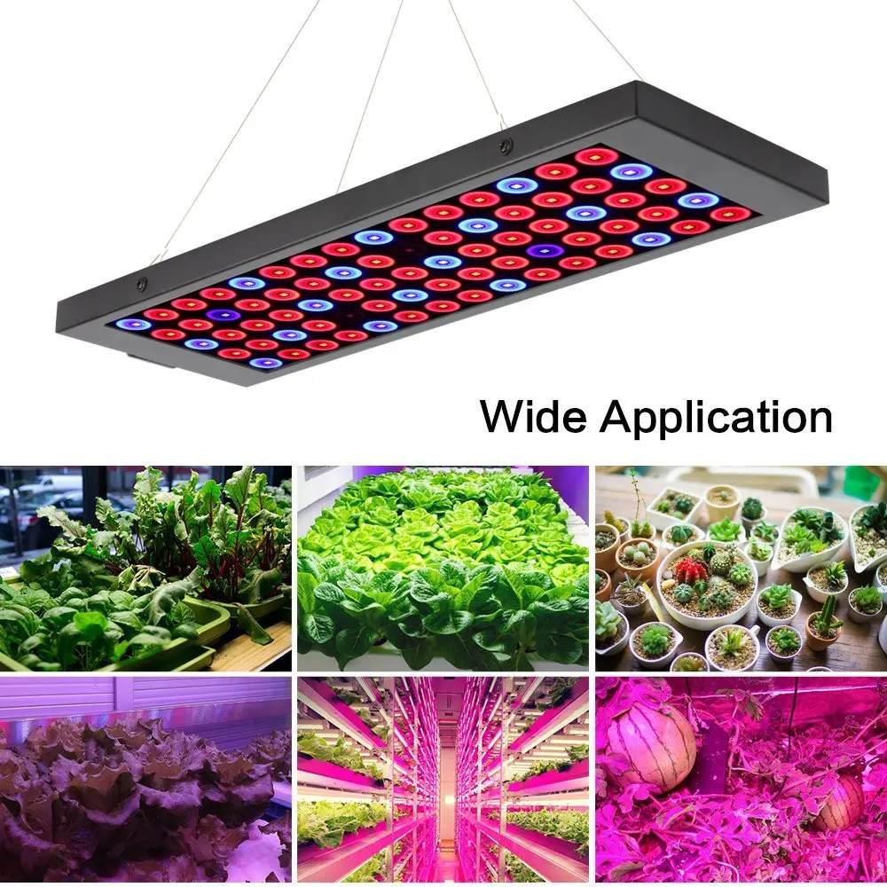 Full Spectrum 100W LED Grow Light Panel AC85~265V Greenhouse Horticulture Grow Lamp for Indoor Plants Flowering Growth Tent