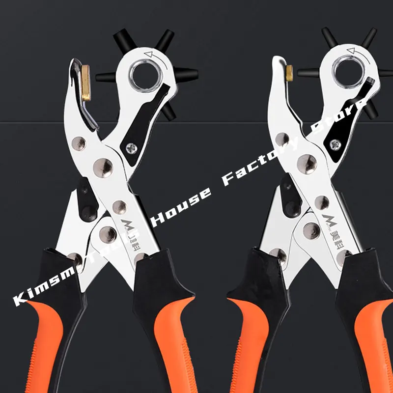 Heavy Duty Belt Leather Round Flat Oval Hole Puncher Punch Tool Pliers