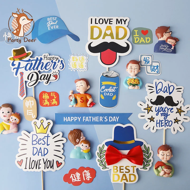 Heartfelt Father's Day Cake Topper - Celebrate Dad with Love