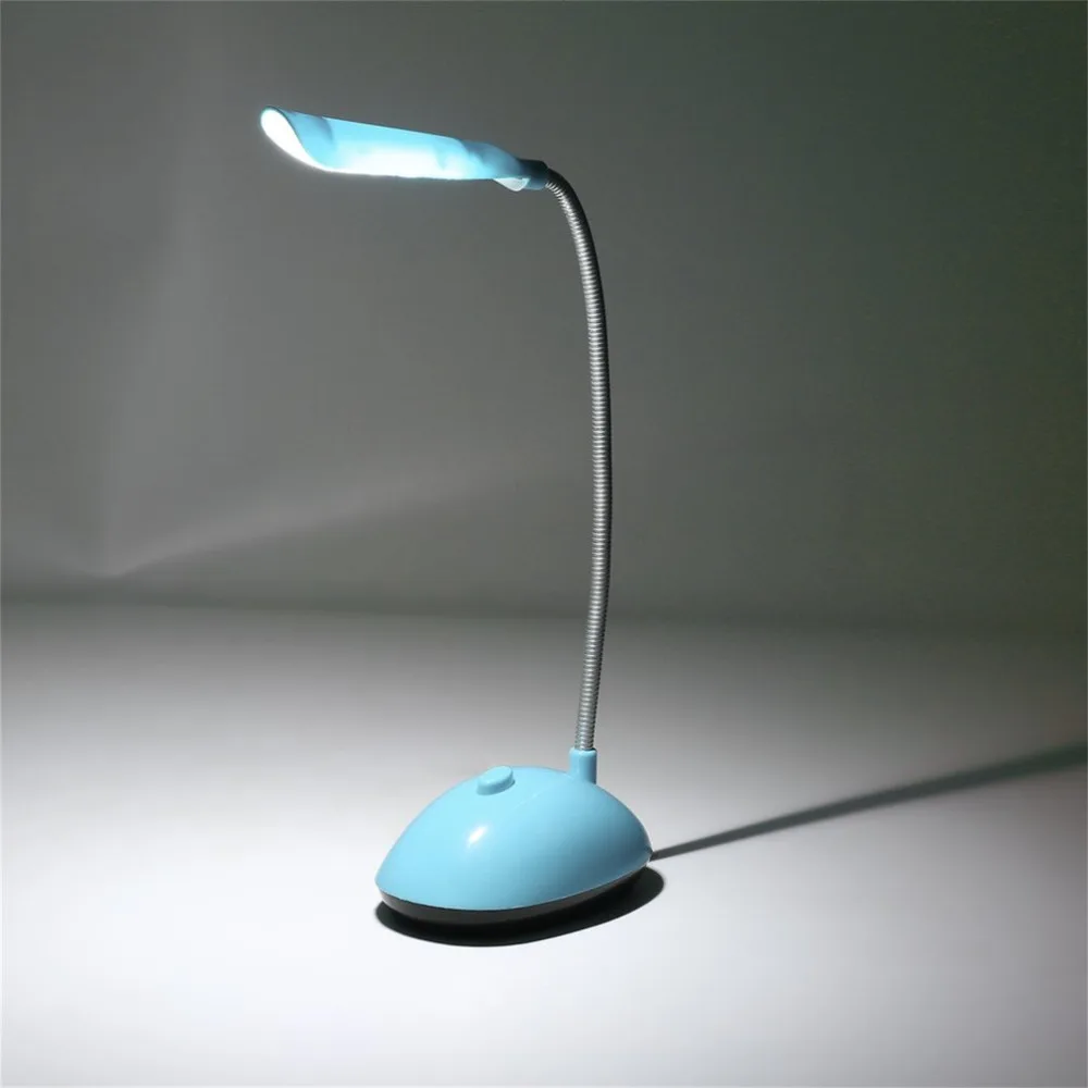 Fexiable светодиодный настольный светильник AAA на батарейках лампа для чтения книг зеленый/синий PY-X7188