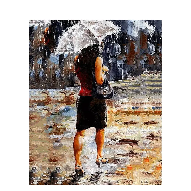 

Painting By Number Woman Oil Picture Coloring Hand Painted DIY Craft For Adults Drawing By Number 40x50 Frame Home Decoration