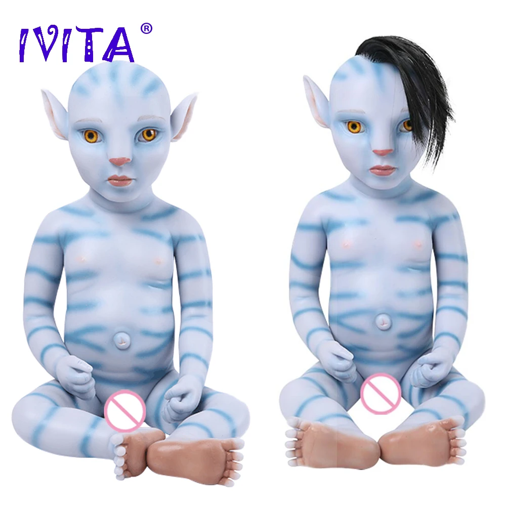 IVITA WB1808 51 см 2900 г полностью силиконовые куклы для новорожденных открытые
