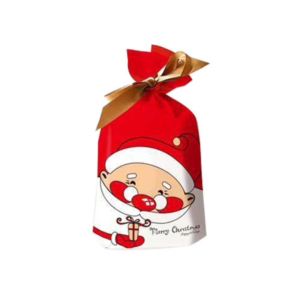 50 шт. Рождественская сумка-кисет Новогодний подарок конфетный комплект лент Карманный милый Рождественский подарок сумка - Цвет: LHY681