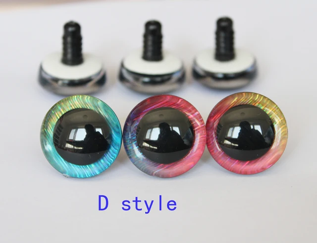 100pcs 9mm12mm 14mm 16mm 18mm 20mm 25mm 30mm 35 3d Rainbow Colors Toy  Safety Eyes Doll Eyes + Washer For Diy Plush Doll--r12 - Dolls Accessories  - AliExpress