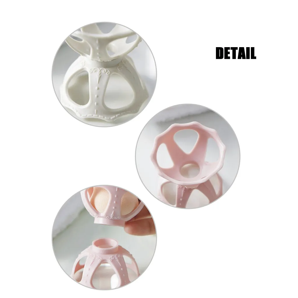 IBCCCNDC Soft Silicone Powder Puff Drying Holder Egg Stand Beauty Pad Makeup Sponge Display Rack Cosmetic Case Puff Holder