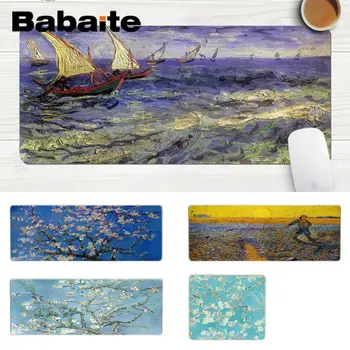 

Babaite Van Gogh Paiting Rubber Mouse Durable Desktop Mousepad Comfort Mouse Mat Gaming Lockedge Mousepad