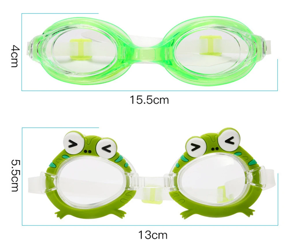 Детские подростковые плавательные очки HD Кремнеземные милые Мультяшные водонепроницаемые противотуманные регулируемые пояса для девочек/мальчиков детские плавательные очки
