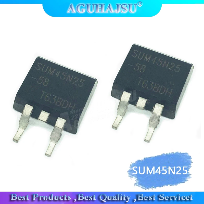 10 шт./лот SUM45N25-58 SUM45N25 TO-263 патч LED LCD панель MOS полевой эффект транзистор |