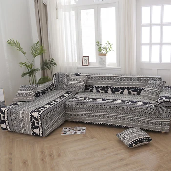 

Christmas Elastic Sofa Seater Cover Protector Washable Couch Cover Slipcover All-inclusive Sofa Covers for 1/2/3/4-Seater