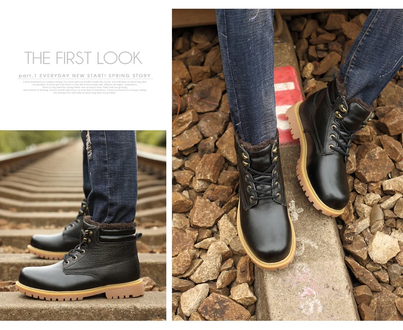 Men's Boots High Quality Waterproof Footwear The New Autumn Winter Ankle Boots for Men Fashion Warm Boots