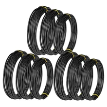9 рулонов бонсай провода анодированный алюминиевый бонсай тренировочный провод с 3 размерами(1,0 мм, 1,5 мм, 2,0 мм), всего 147 футов(черный