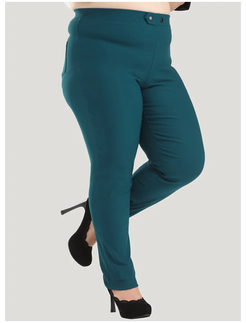 Капри женские брюки Большие размеры 4XL-10XL женские зимние брюки для полных в мм узкие брюки полной длины с высокой талией эластичные длинные брюки J149