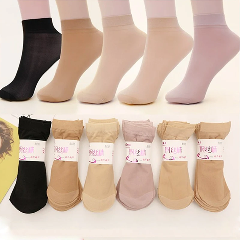 10 Pairs Women Stockings Summer Elastic Fashion Casual See Through Sexy Ultra thin Stretch Sexy